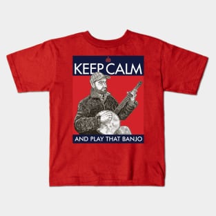 KEEP CALM AND PLAY BANJO Kids T-Shirt